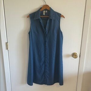 Tacera Sleeveless Indigo Tunic